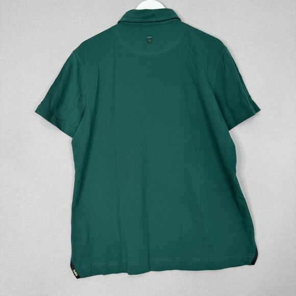 Swag Golf Masters Polo Shirt Mens Large Green Skull Logo Embroidered Performance - Picture 6 of 12